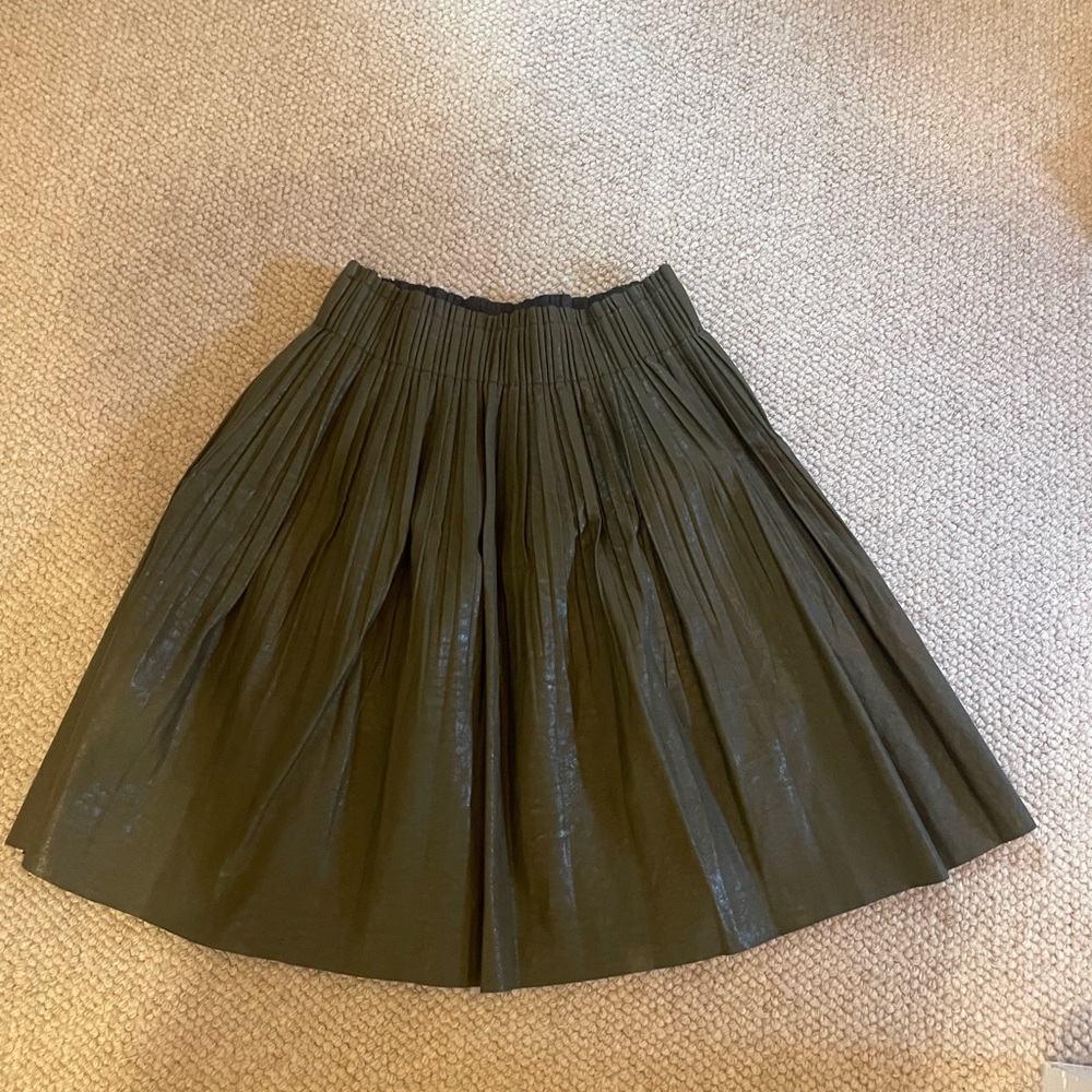 Anthropologie Olive A-Line Skirt